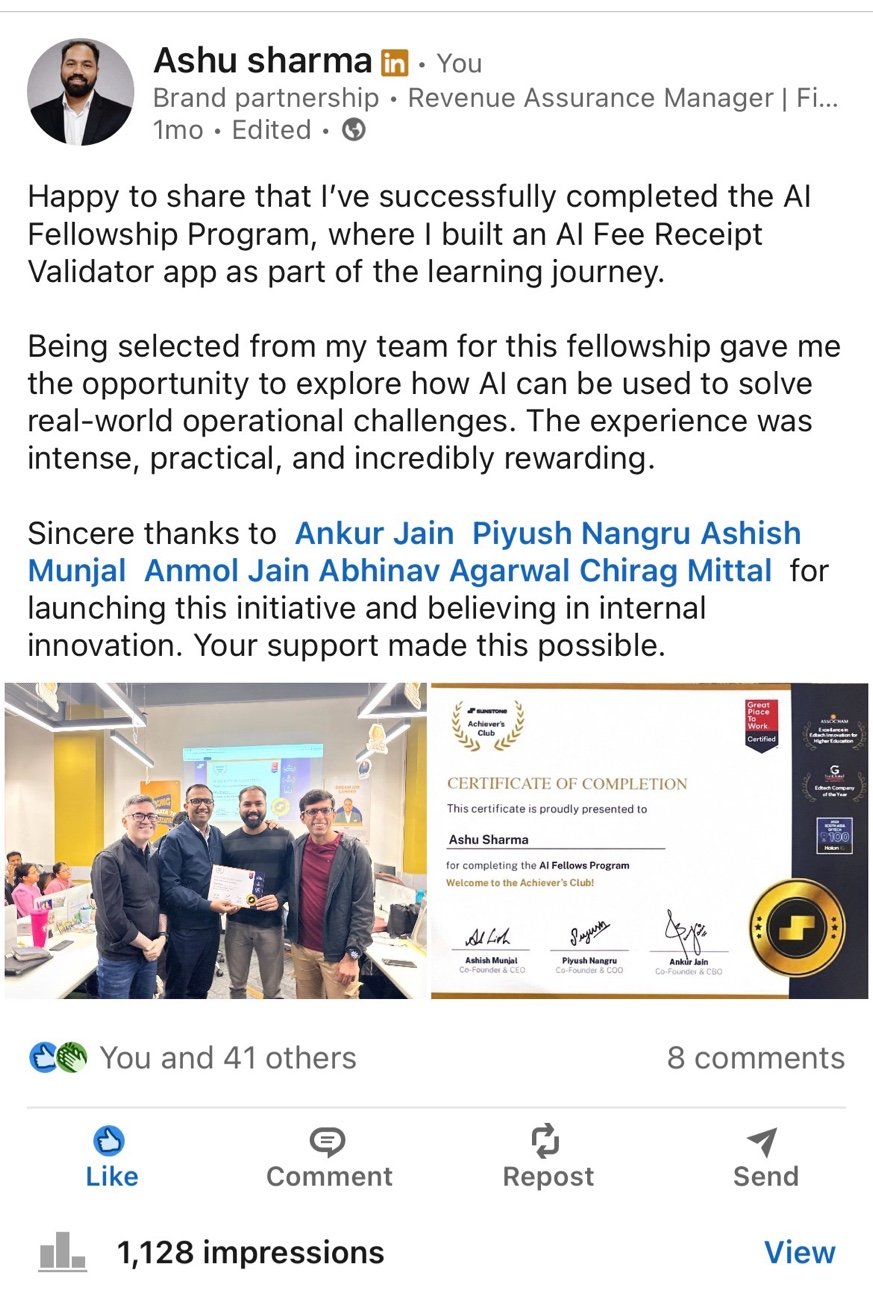 AI Fellowship Certificate